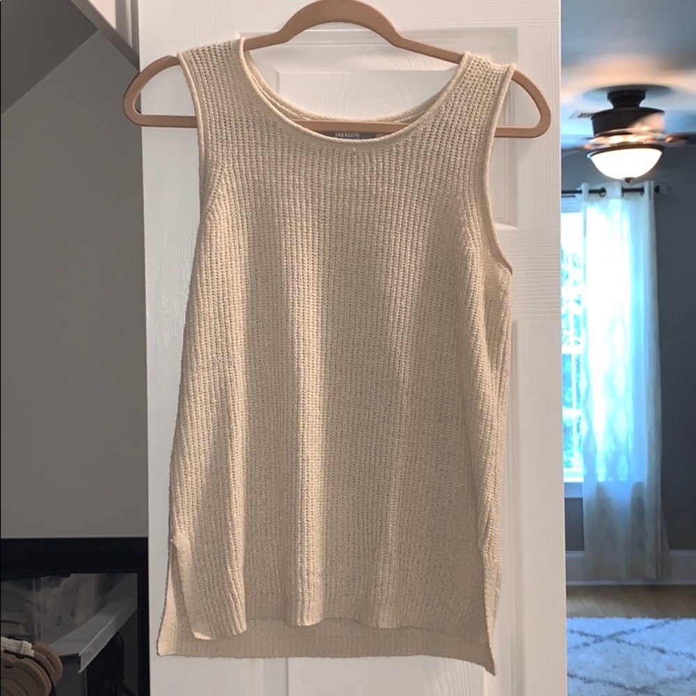 Cream Knit Tank Top